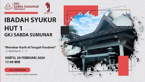 Embedded thumbnail for Ibadah HUT Perdana GKJ Sabda Sumunar Sabtu, 20 Februari 2021
